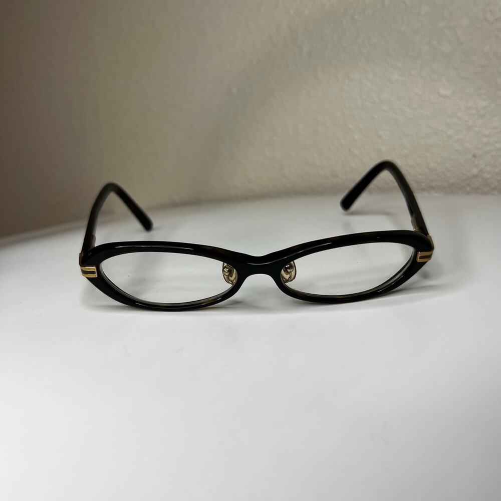 Vintage Gucci GG 2929 EJZ Cat Eye FRAMES 52-15-130 Black Gold Y2K PRESCRIPTION